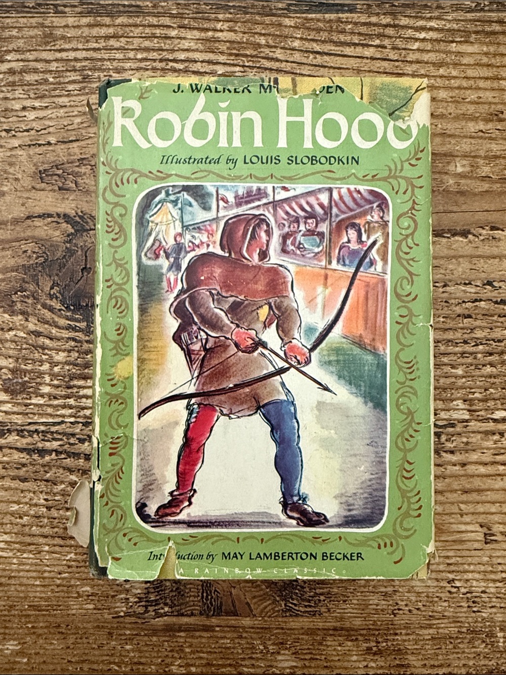 Vintage 1946 Robin Hood Hardcover Book Rainbow Classics